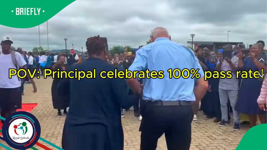 Video of principal celebrating goes viral. Video of principal celebrating goes viral.