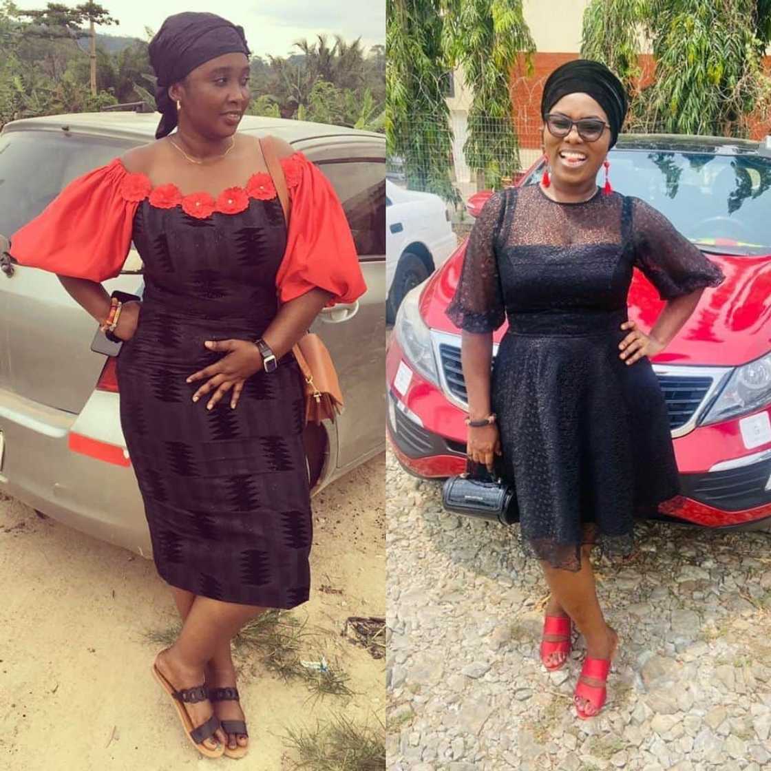 Simple black dress with a tinge of red Simple black dress with a tinge of red