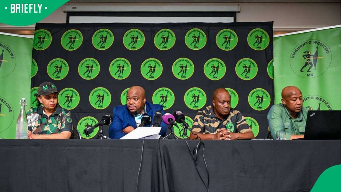 The MK Party held a press briefing in Sandton
