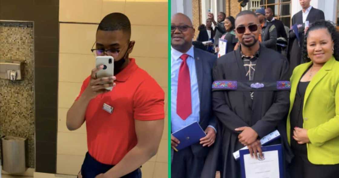 A man in his Spur uniform and after he got his qualification A man in his Spur uniform and after he got his qualification