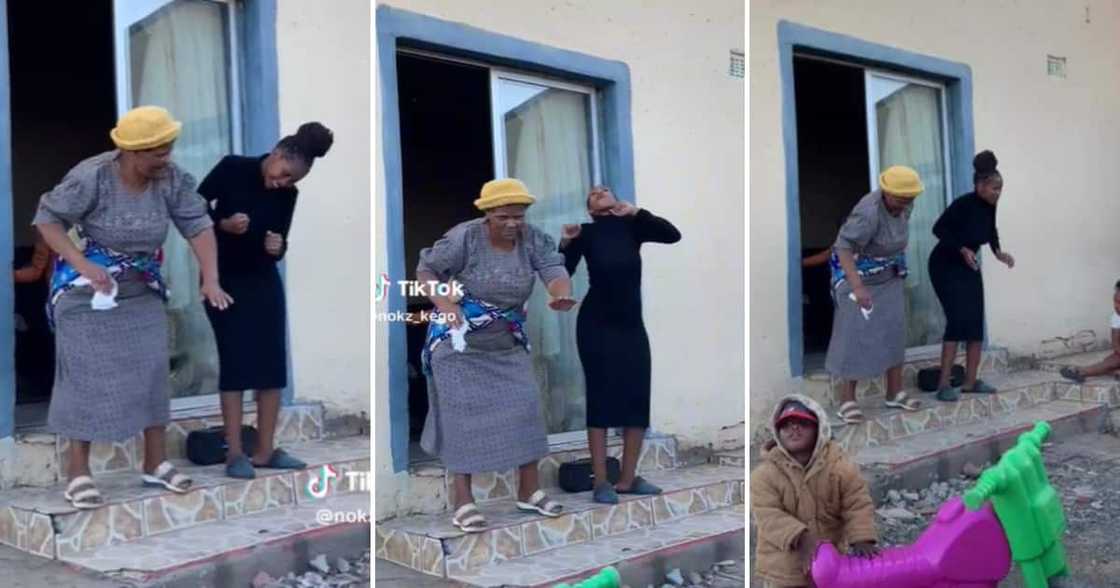TikTok user @nokz_kego shared a video showing the gogo busting a move alongside a youngster TikTok user @nokz_kego shared a video showing the gogo busting a move alongside a youngster