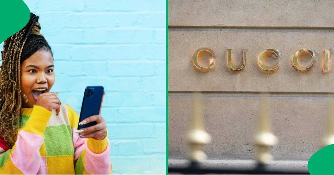 A TikTok video shows a mother wearing Knockoff Gucci, leaving people cracking up with laughter. A TikTok video shows a mother wearing Knockoff Gucci, leaving people cracking up with laughter.