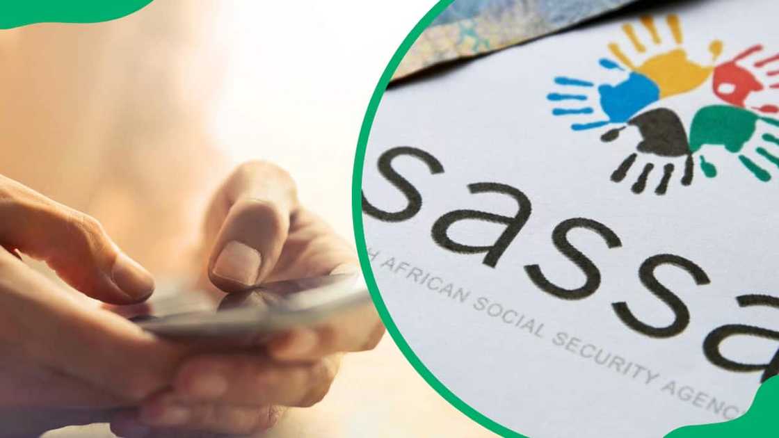 A person using his phone to check their SASSA payday A person using his phone to check their SASSA payday