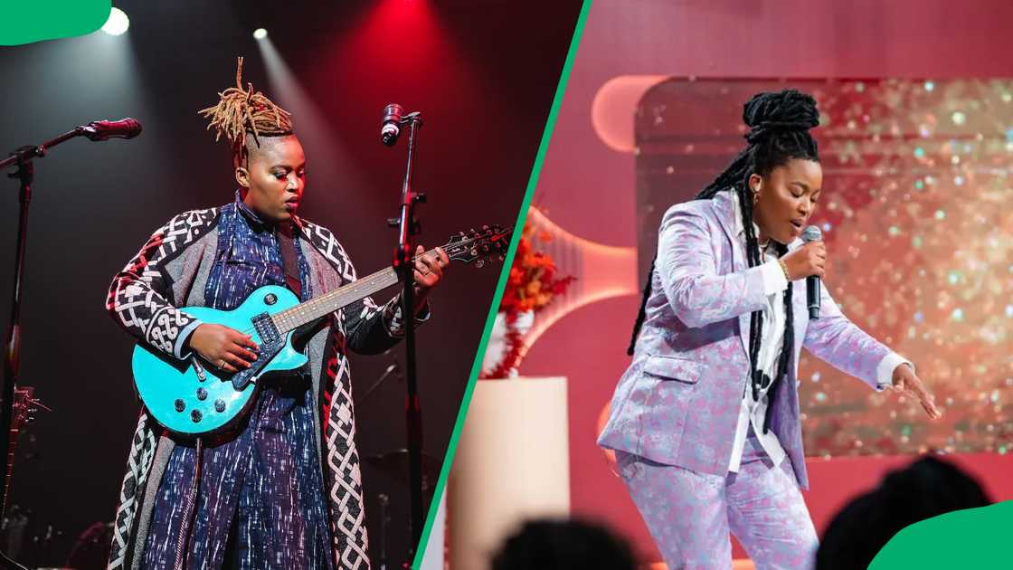 Msaki performing at different venues Msaki performing at different venues