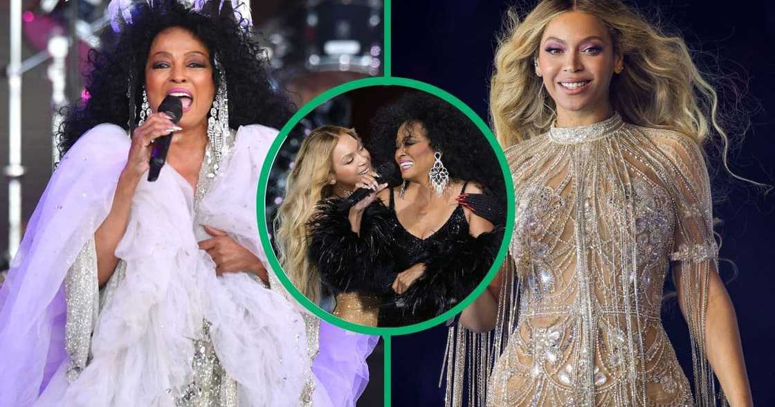 Beyoncé Knowles performed onstage during Renaissance World Tour with Motown diva Diana Ross in California. Beyoncé Knowles performed onstage during Renaissance World Tour with Motown diva Diana Ross in California.