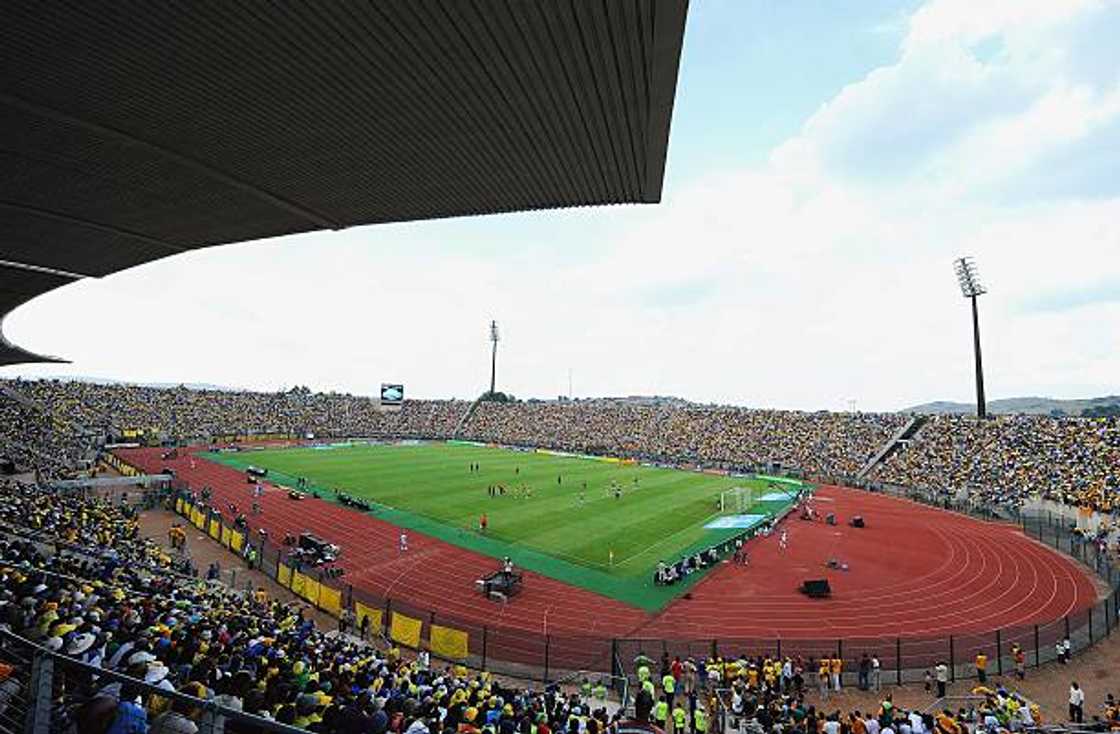 A general view of the stadium during the 2010 Telkom Knockout Cup Quarter Final between Mamelodi Sundowns and Kaizer Chiefs in Atteridgeville, South Africa. A general view of the stadium during the 2010 Telkom Knockout Cup Quarter Final between Mamelodi Sundowns and Kaizer Chiefs in Atteridgeville, South Africa.