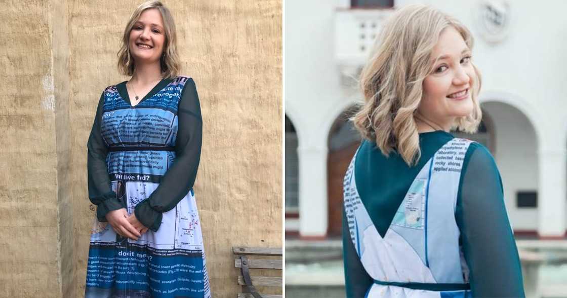 PhD graduate from NWU dons sections of thesis as graduation dress