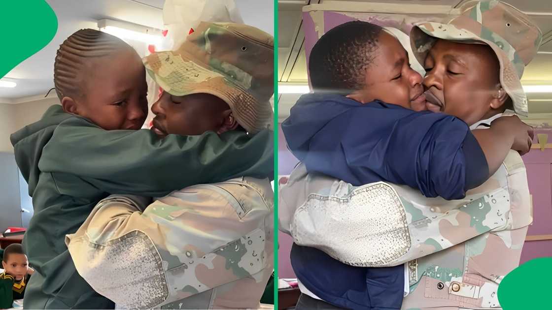 A TikTok user left Mzansi in tears after sharing a video of her husband's surprising their kids