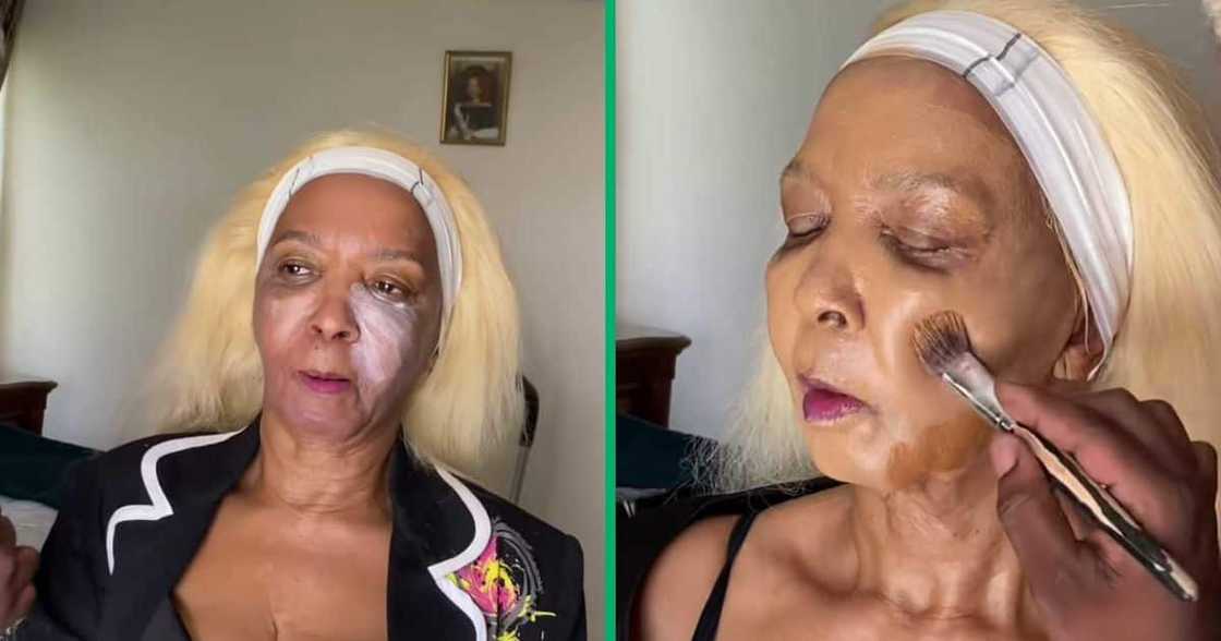 Make-up artist unveils his incredible work of art on 84-year-old woman.