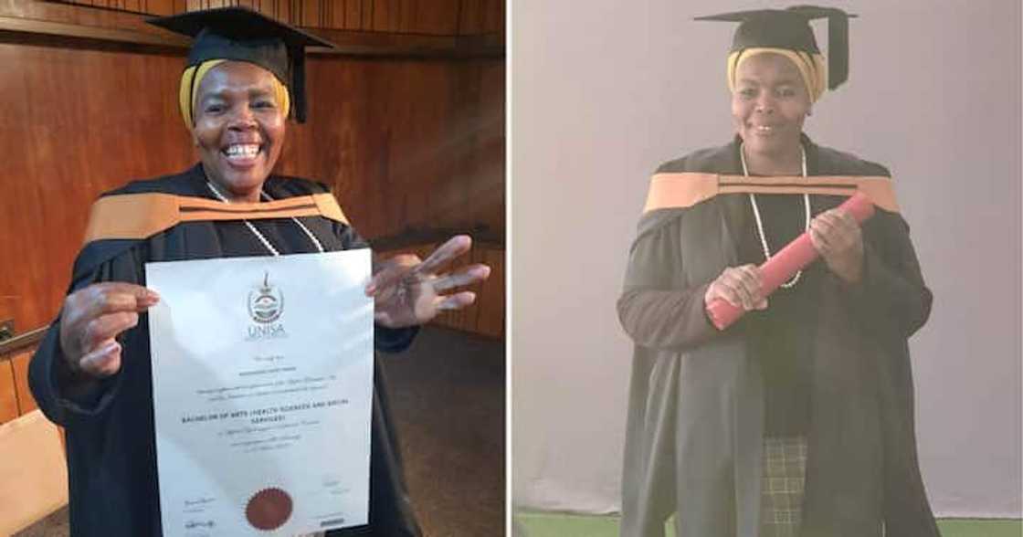 domestic worker bags degree from UNISA domestic worker bags degree from UNISA