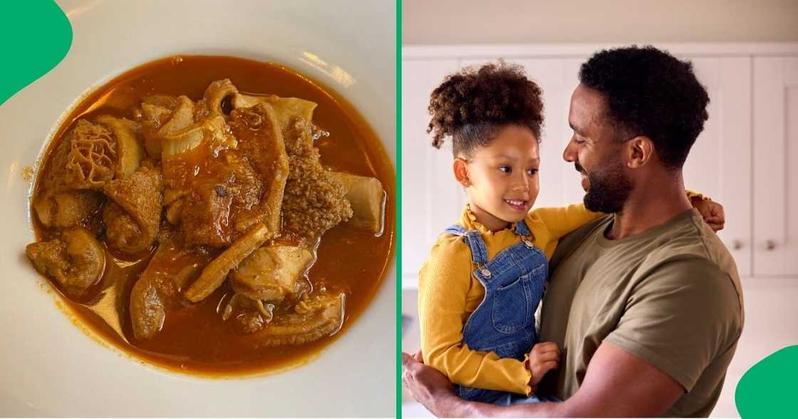 A daughter hilariously declined her father's tripe offer in the morning. A daughter hilariously declined her father's tripe offer in the morning.