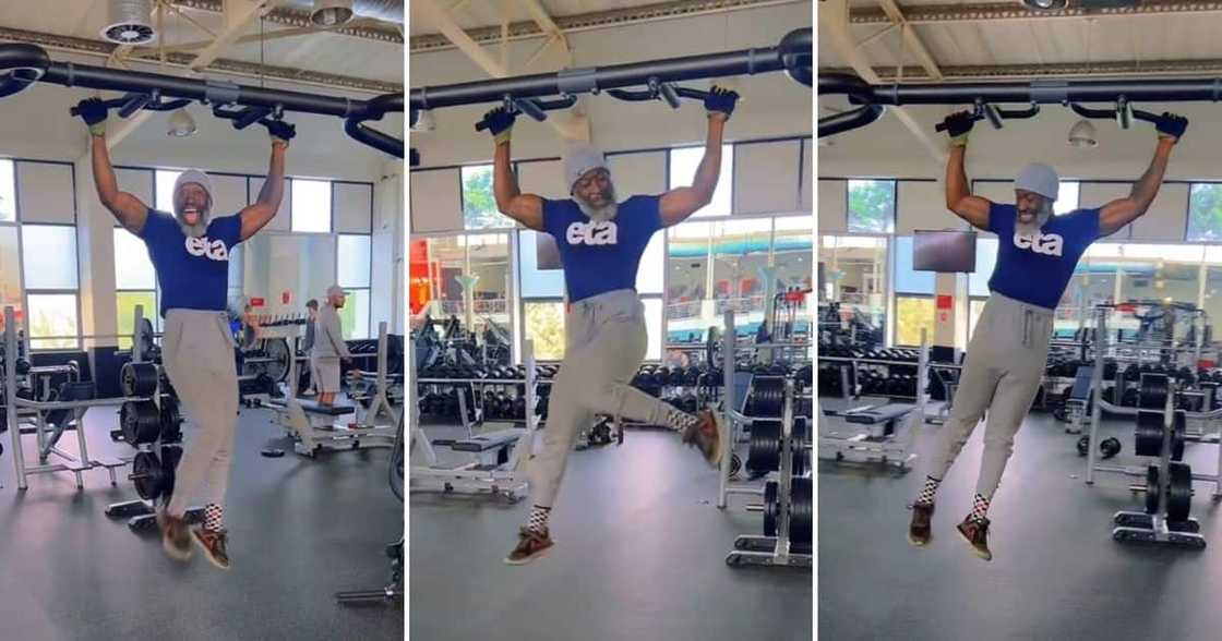 A fitness trainer performed an amapiano dance challenge A fitness trainer performed an amapiano dance challenge