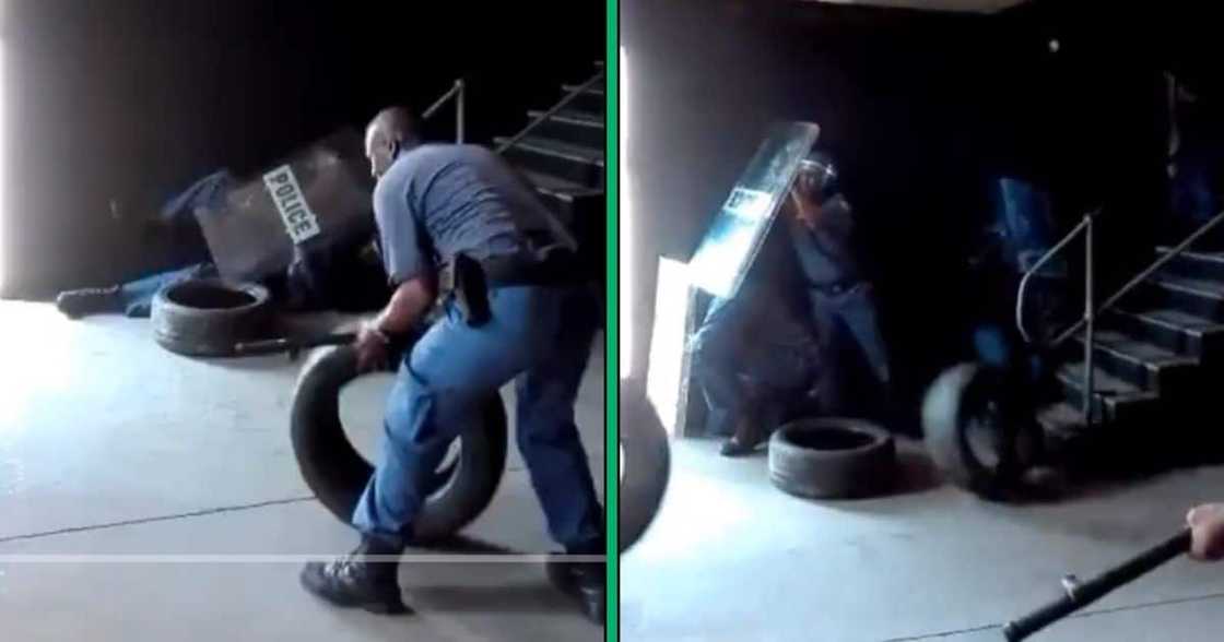 SAPS training with tyres in video SAPS training with tyres in video