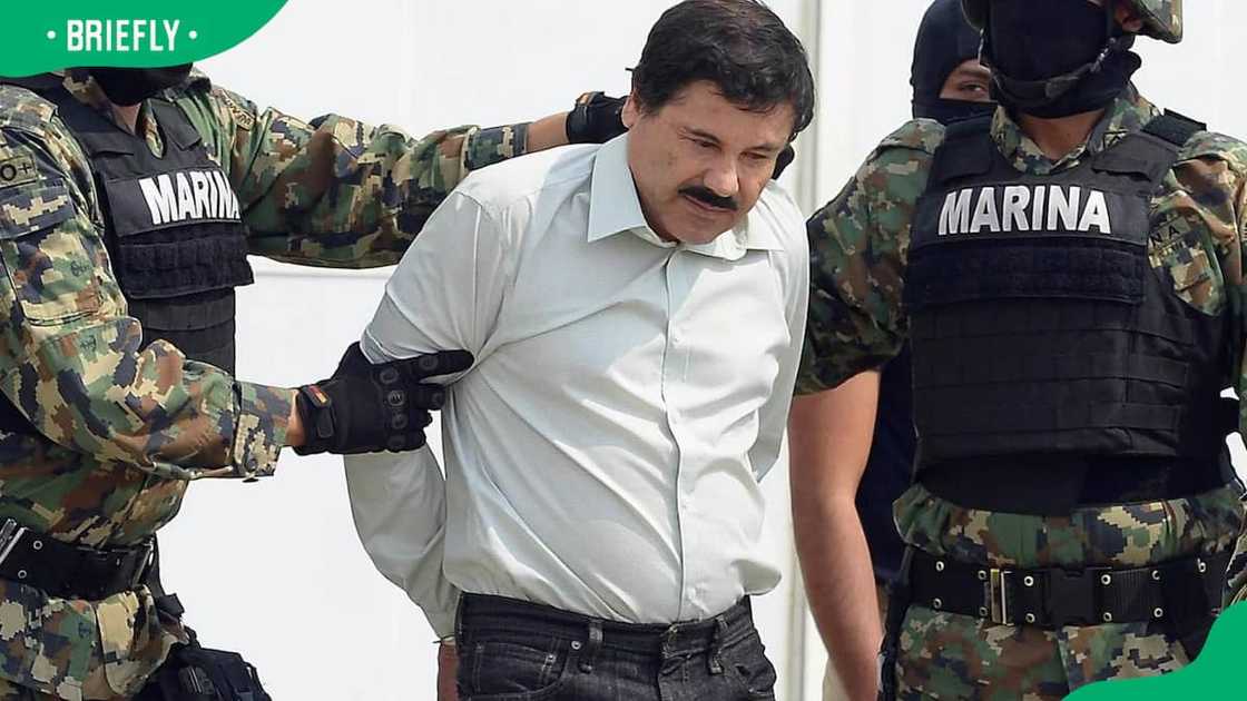 El Chapo escorted by marines