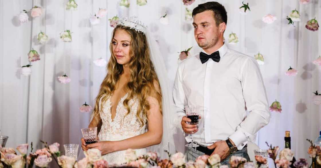 The bride was sad. The bride was sad.