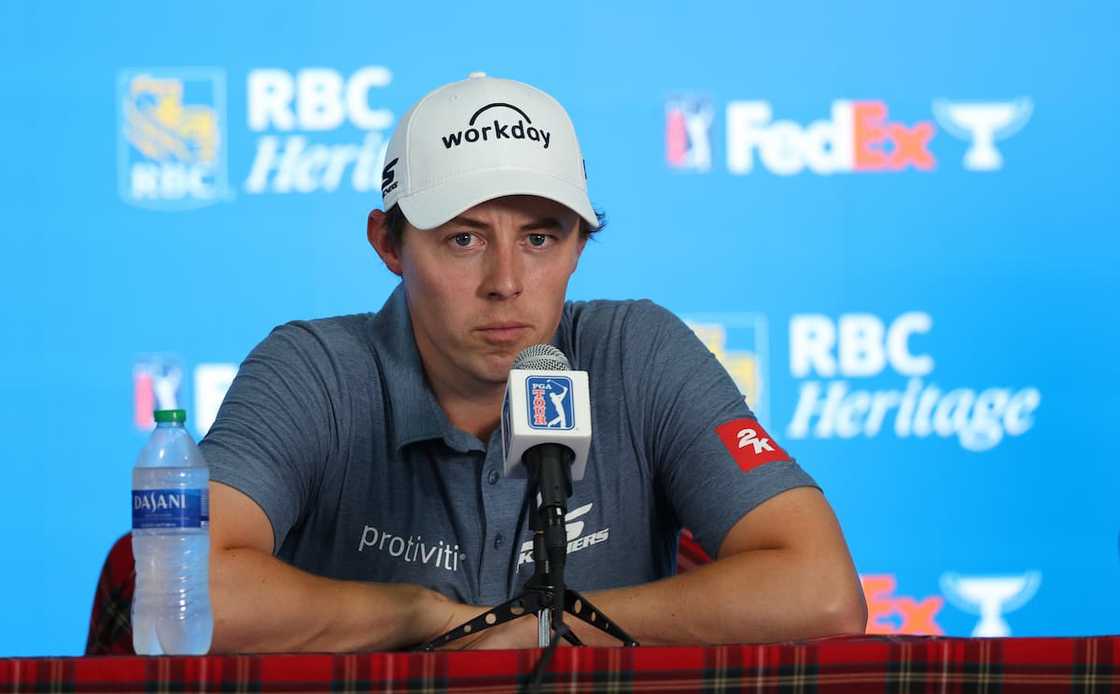 Matt Fitzpatrick at a press conference