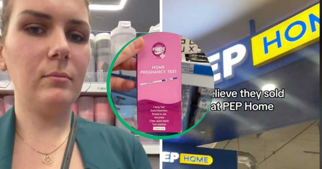 Woman flexes great finds at PEP Home. Woman flexes great finds at PEP Home.