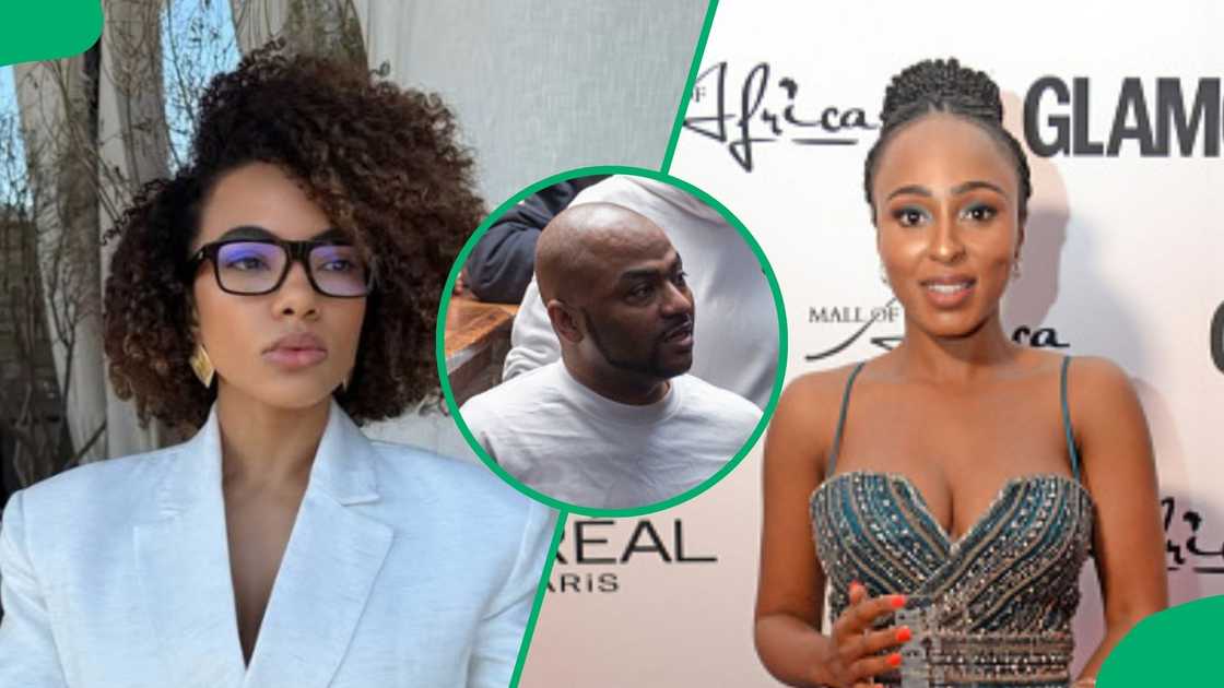 Amanda du-Pont and SABC reporter Thabile Ngwato were at Thabo Bester party Amanda du-Pont and SABC reporter Thabile Ngwato were at Thabo Bester party