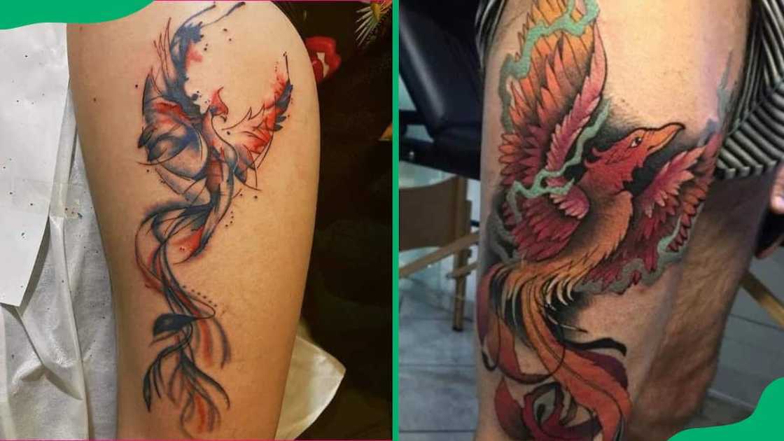 Thigh phoenix tattoo Thigh phoenix tattoo