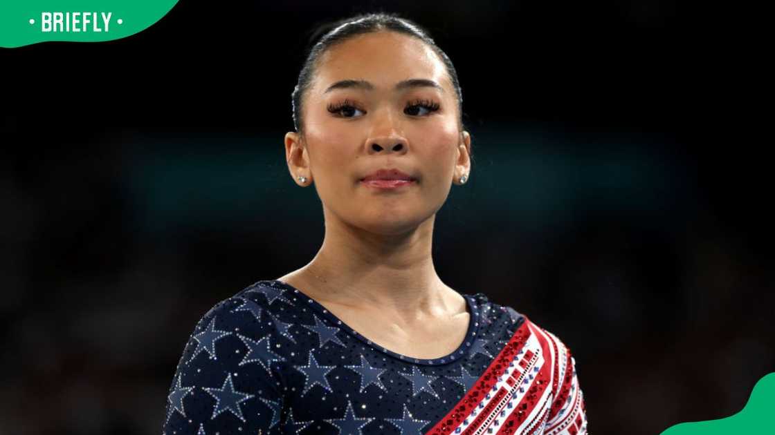 Sunisa Lee at the 2024 Artistic Gymnastics Women's Team Final in Paris, France Sunisa Lee at the 2024 Artistic Gymnastics Women's Team Final in Paris, France