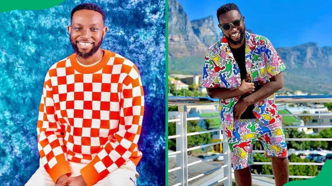 DJ Mulo is pictured in colourful outfits
