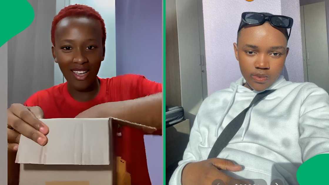 A TikTok user had Mzansi in stitches after unboxing an online order