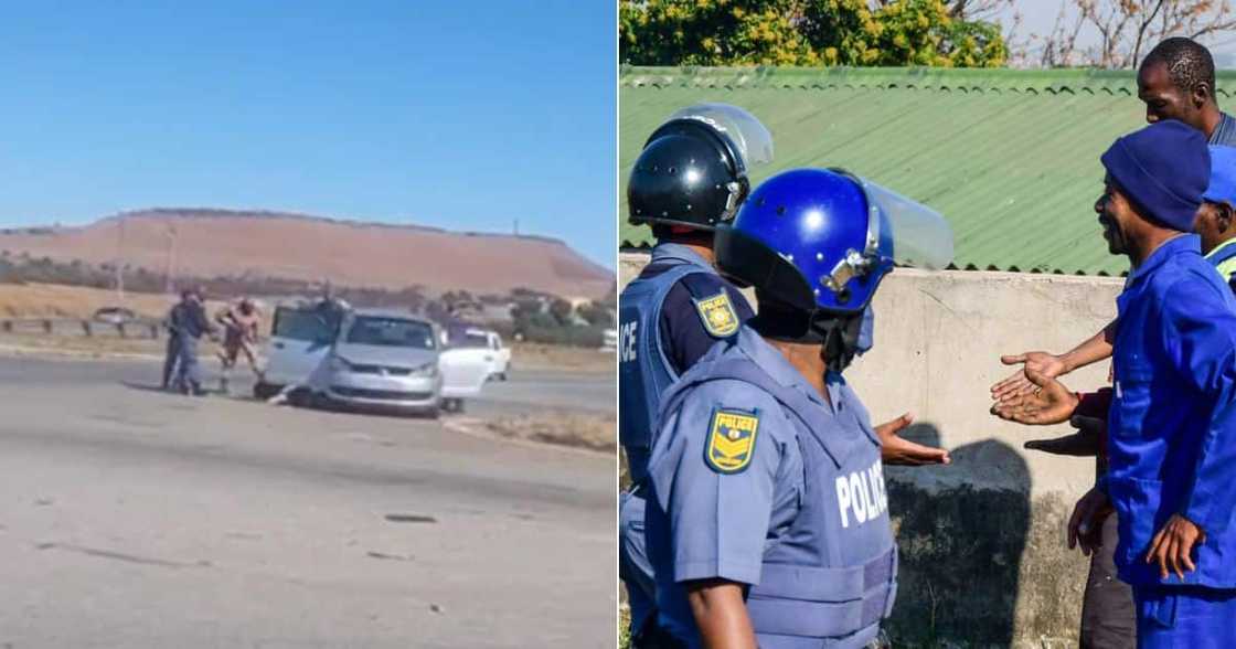 SAPS storms VW Polo in TikTok video SAPS storms VW Polo in TikTok video