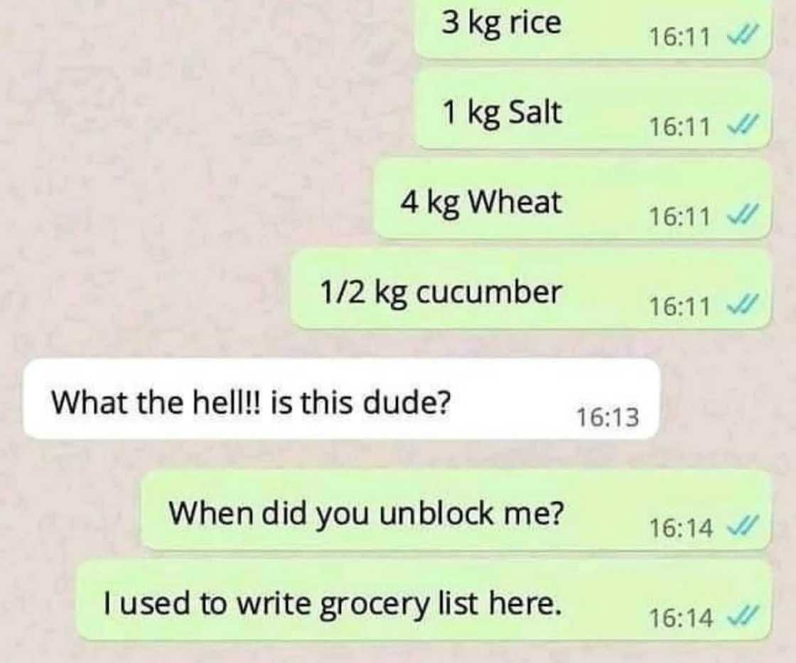 Hilarious: Dude uses ex-bae's number to write his grocery list Hilarious: Dude uses ex-bae's number to write his grocery list