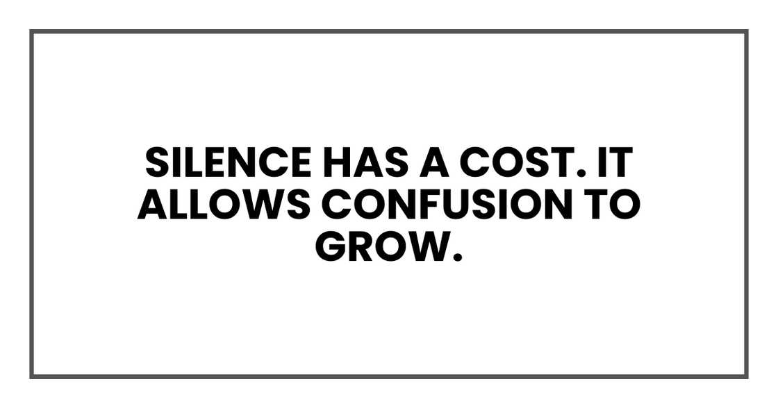 silence has a cost silence has a cost