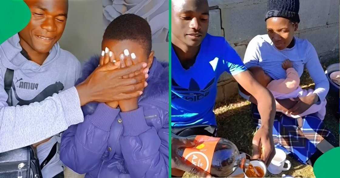 Husband shows wife some love Husband shows wife some love