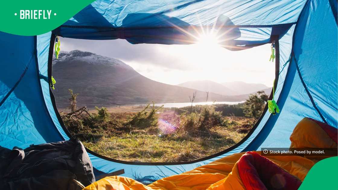 The visual captured a moment from camping The visual captured a moment from camping