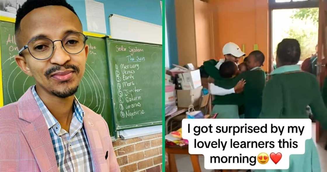 A school teacher shared a TikTok video of his birthday celebrations A school teacher shared a TikTok video of his birthday celebrations