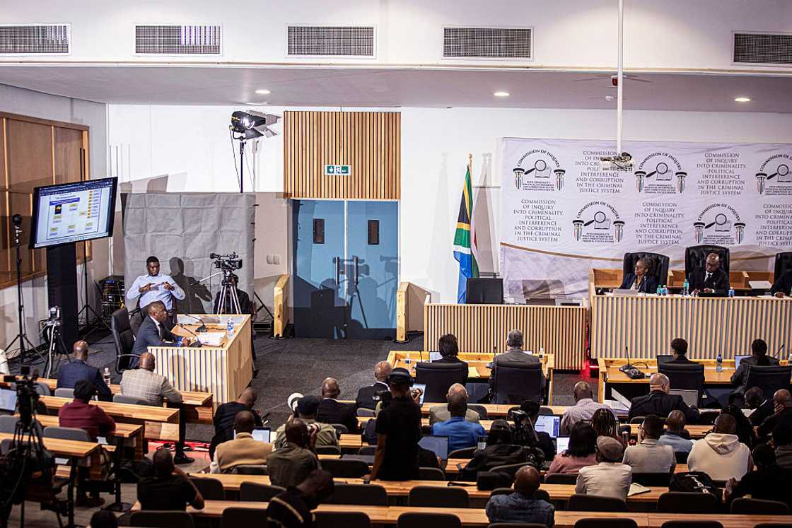 KwaZulu-Natal Police Commissioner Lieutenant Nhlanhla Mkhwanazi testifies during the first day of inquiry on September 17, 2025 in Pretoria KwaZulu-Natal Police Commissioner Lieutenant Nhlanhla Mkhwanazi testifies during the first day of inquiry on September 17, 2025 in Pretoria