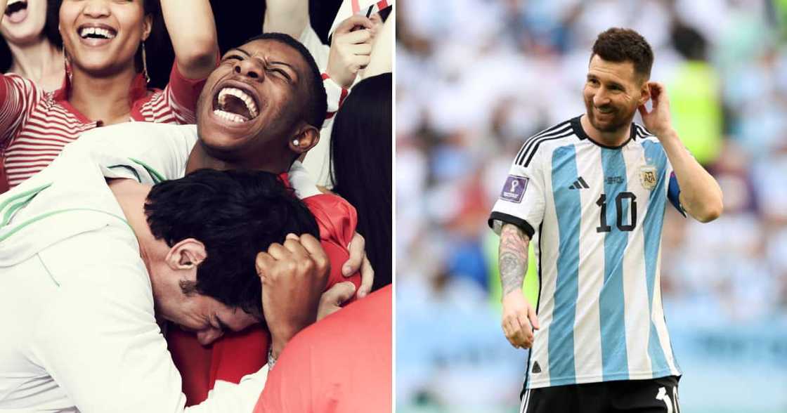 Lionel Messi and people laughing Lionel Messi and people laughing