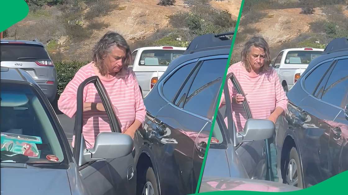 Social media users were disappointed after seeing a mama intentionally denting a car Social media users were disappointed after seeing a mama intentionally denting a car