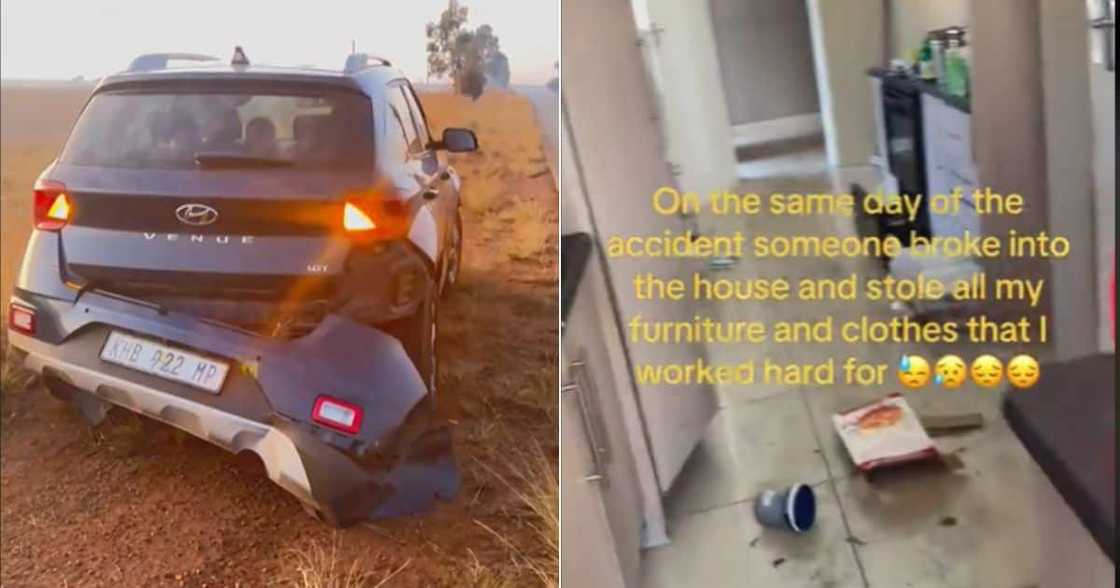 A TikTokker made a video to show her car accident and apartnment burglary A TikTokker made a video to show her car accident and apartnment burglary