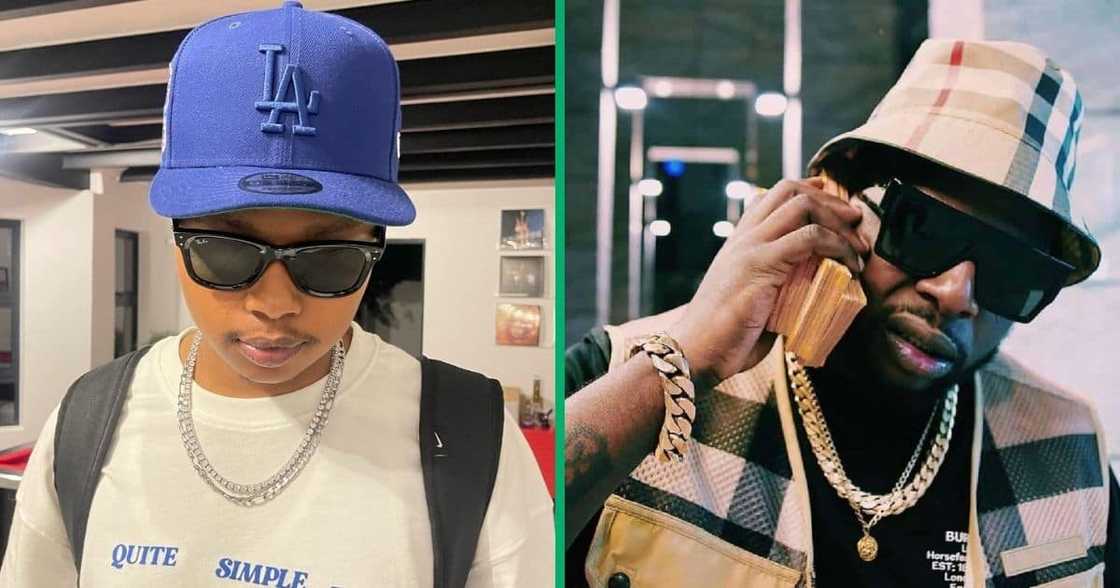 DJ Maphorisa hyped up A-Reece. DJ Maphorisa hyped up A-Reece.