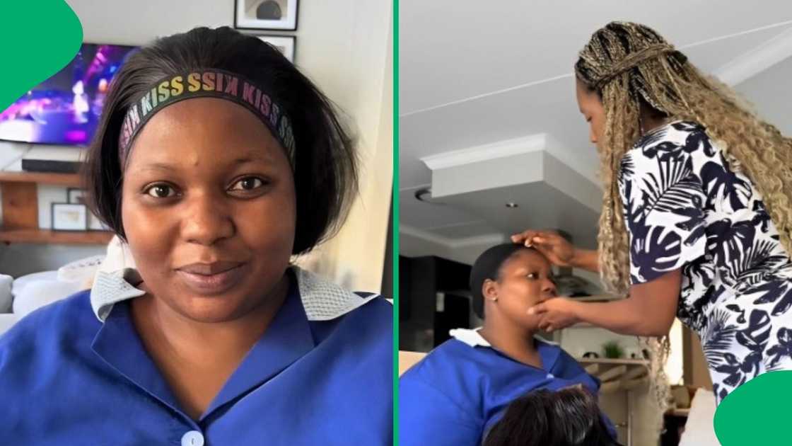 A woman shared how she glammed up her domestic worker for graduation. A woman shared how she glammed up her domestic worker for graduation.