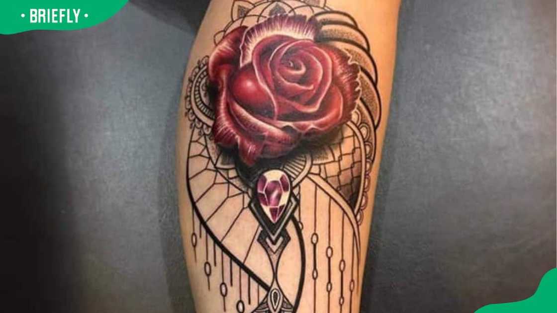 Rose and amethyst tattoo Rose and amethyst tattoo