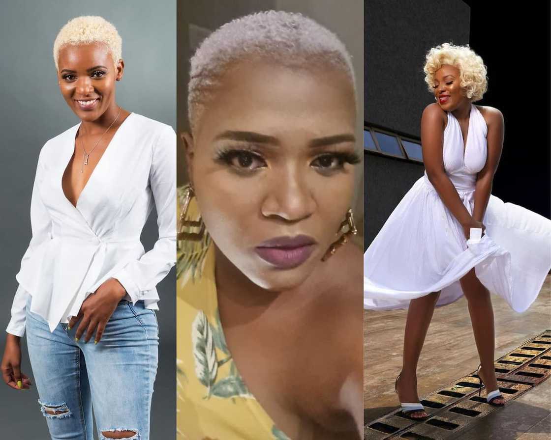 white dye on short African hair white dye on short African hair