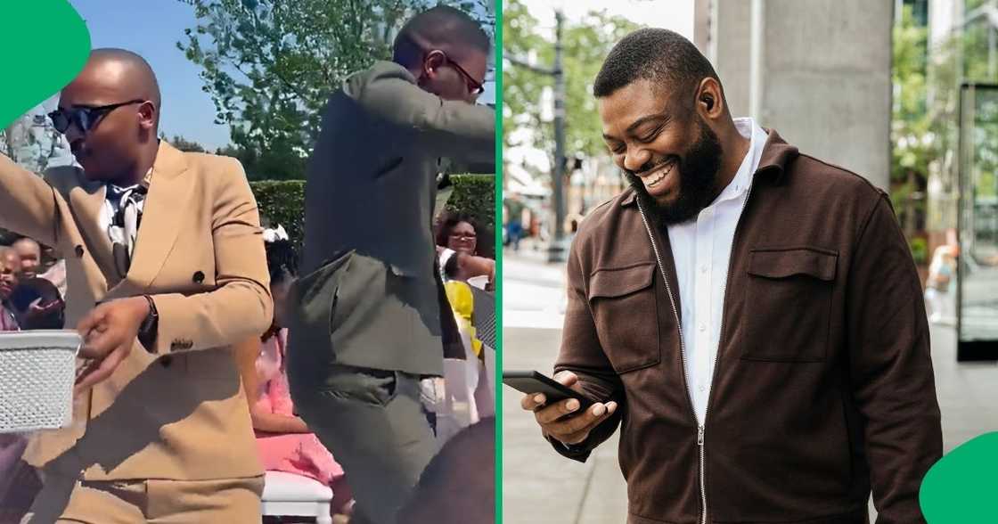 Two brothers brought a vibe at the aunt's wedding, leaving the internet entertained. Two brothers brought a vibe at the aunt's wedding, leaving the internet entertained.
