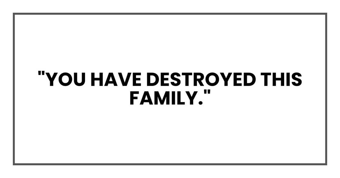 Accusation message