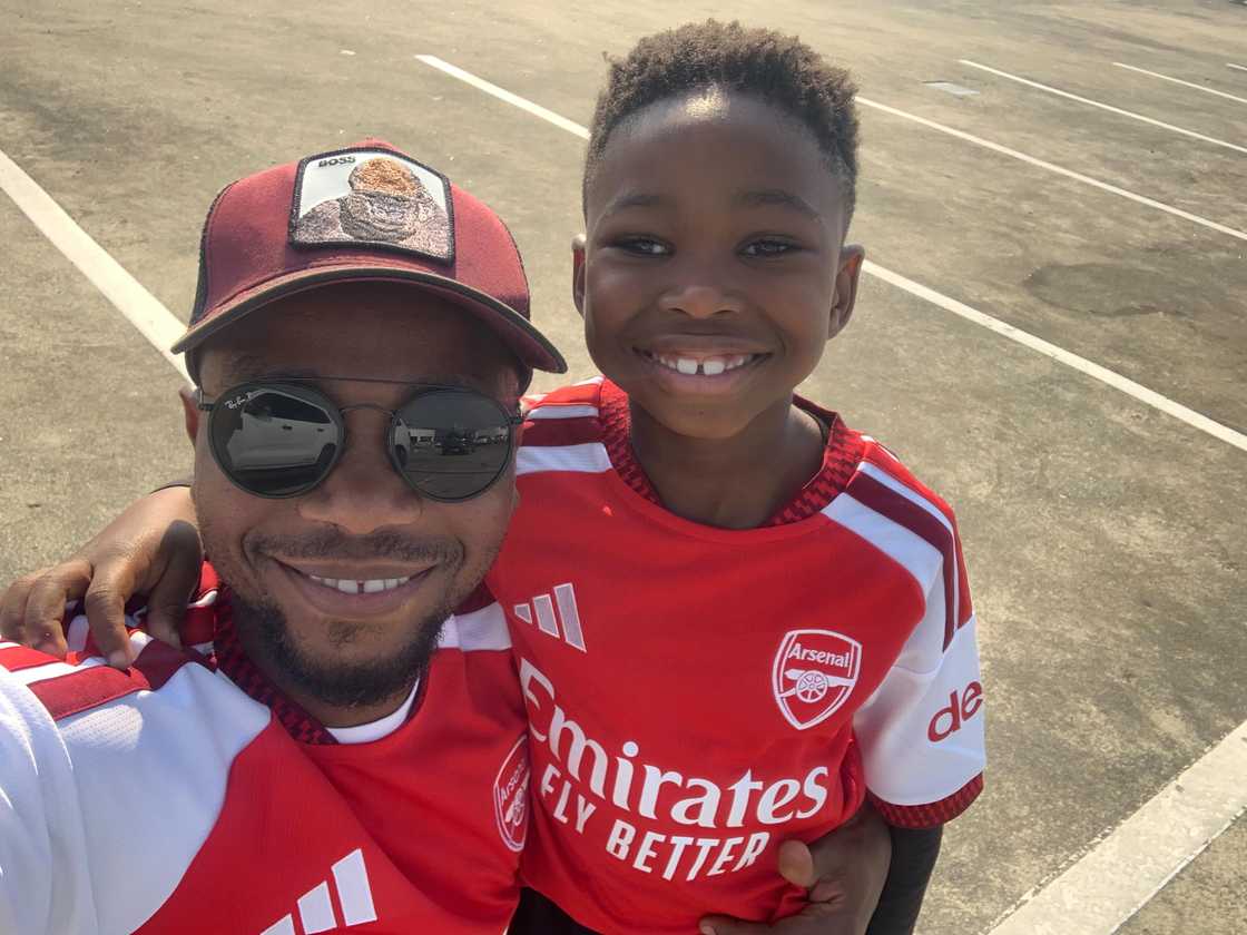 Thomas Gumede and his lookalike son melt hearts