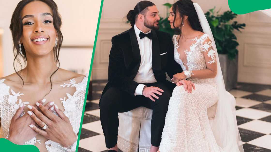 David Bakhtiari and Frankie Shebby during their 2022 wedding ceremony David Bakhtiari and Frankie Shebby during their 2022 wedding ceremony
