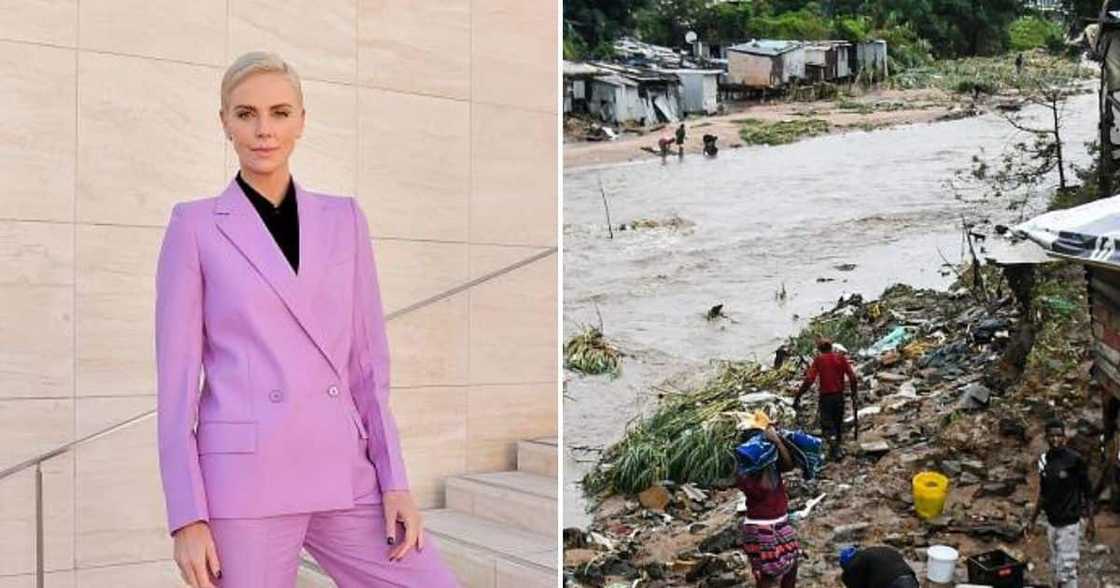Charlize Theron, KZN Floods, South Africa Charlize Theron, KZN Floods, South Africa