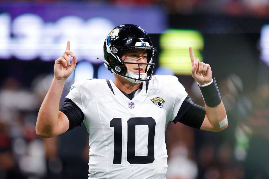 Mac Jones during the fourth quarter against the Atlanta Falcons Mac Jones during the fourth quarter against the Atlanta Falcons
