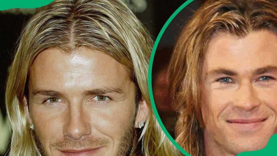 Defined middle part men hairstyle Defined middle part men hairstyle