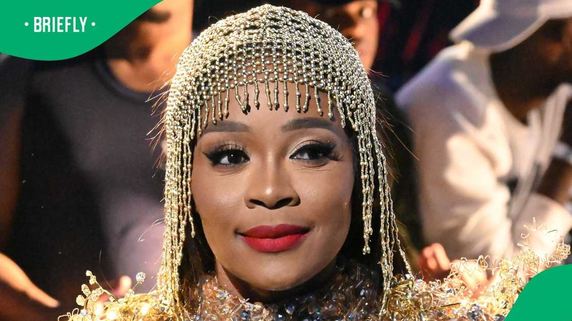 Thembi Seete flaunts white outfit Thembi Seete flaunts white outfit