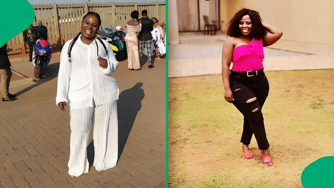 A woman showed off her weight loss journey in a TikTok video. A woman showed off her weight loss journey in a TikTok video.