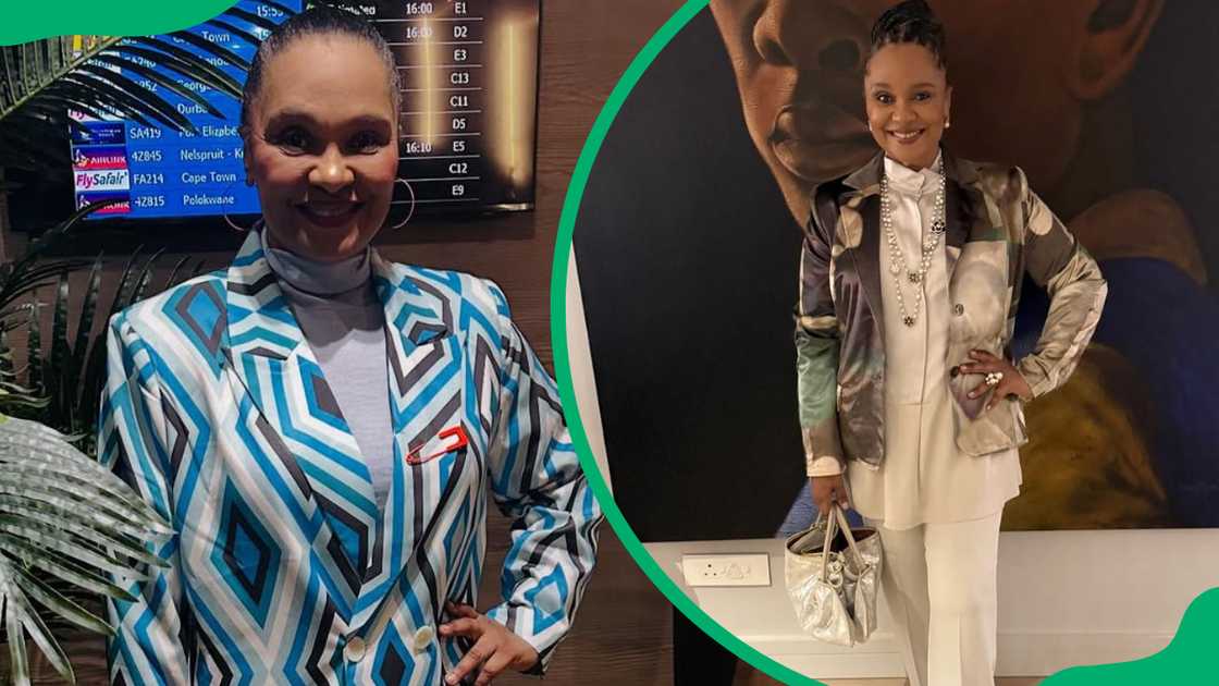 Noeleen Maholwana Sangqu poses for pictures